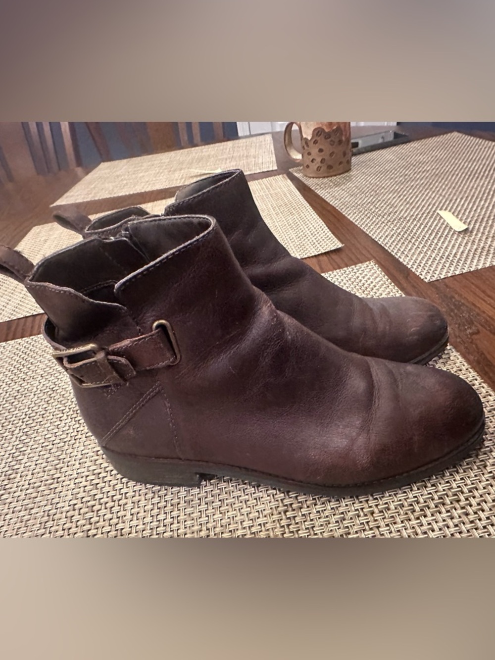 Cole Haan Dark Brown Leather Ankle Boots - size 6